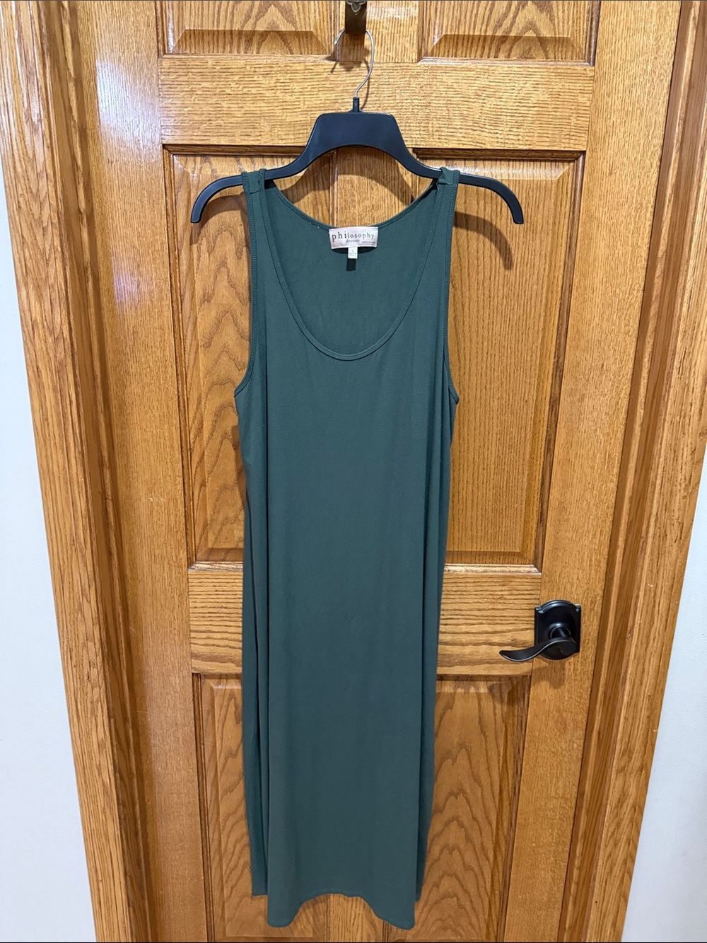 Philosophy Sleeveless Maxi Dress in Forest Green